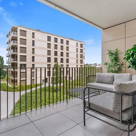 Modern Studio With Balcony In Apartment Luxembourg